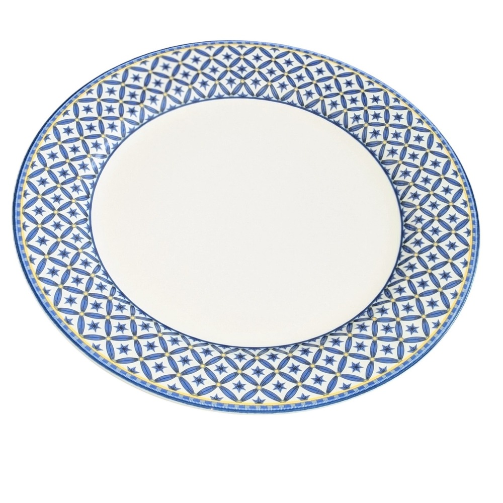 Victoria and Beale Casual Williamsburg 9026 Blue White Porcelain Dinner Plate
